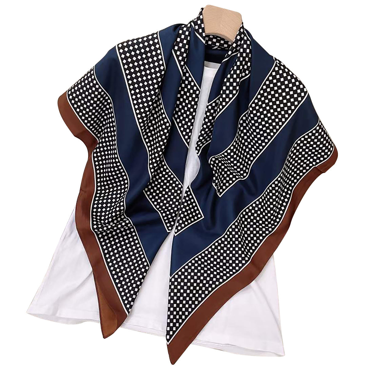 Twill Silk Shawl Turban Square Scarf Wrap For Women