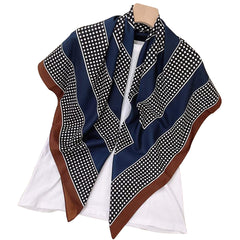 Twill Silk Shawl Turban Square Scarf Wrap For Women
