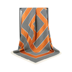 Twill Silk Shawl Turban Square Scarf Wrap For Women