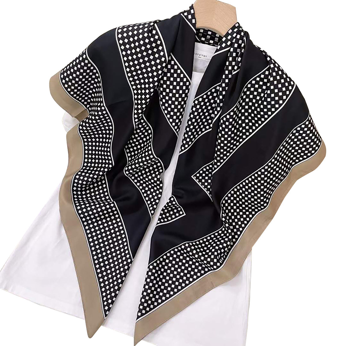 Twill Silk Shawl Turban Square Scarf Wrap For Women