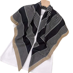 Twill Silk Shawl Turban Square Scarf Wrap For Women