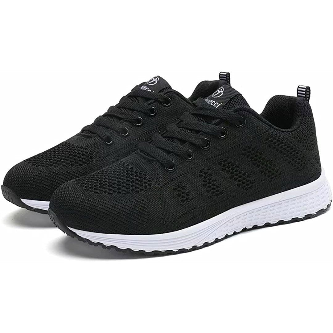 Mesh Breathable Lace up Shoes For Tennis Running