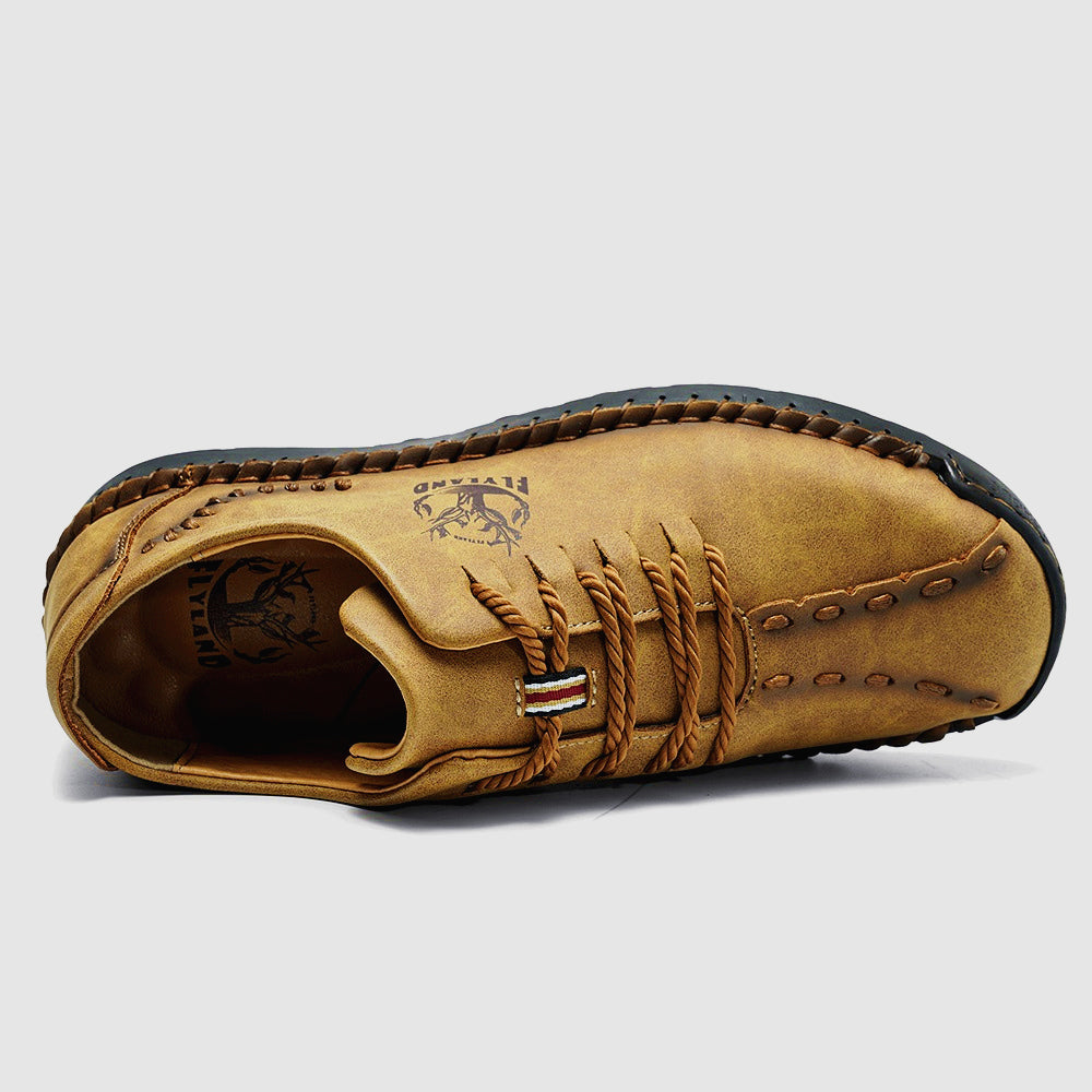FLYLAND Men's Leather Loafer Chukka Boots