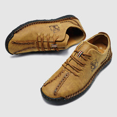 FLYLAND Men's Leather Loafer Chukka Boots