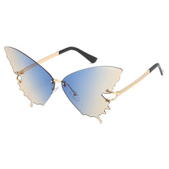 Butterfly Gradient Sunglasses Metal Temple UV400