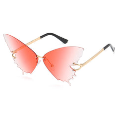 Butterfly Gradient Sunglasses Metal Temple UV400