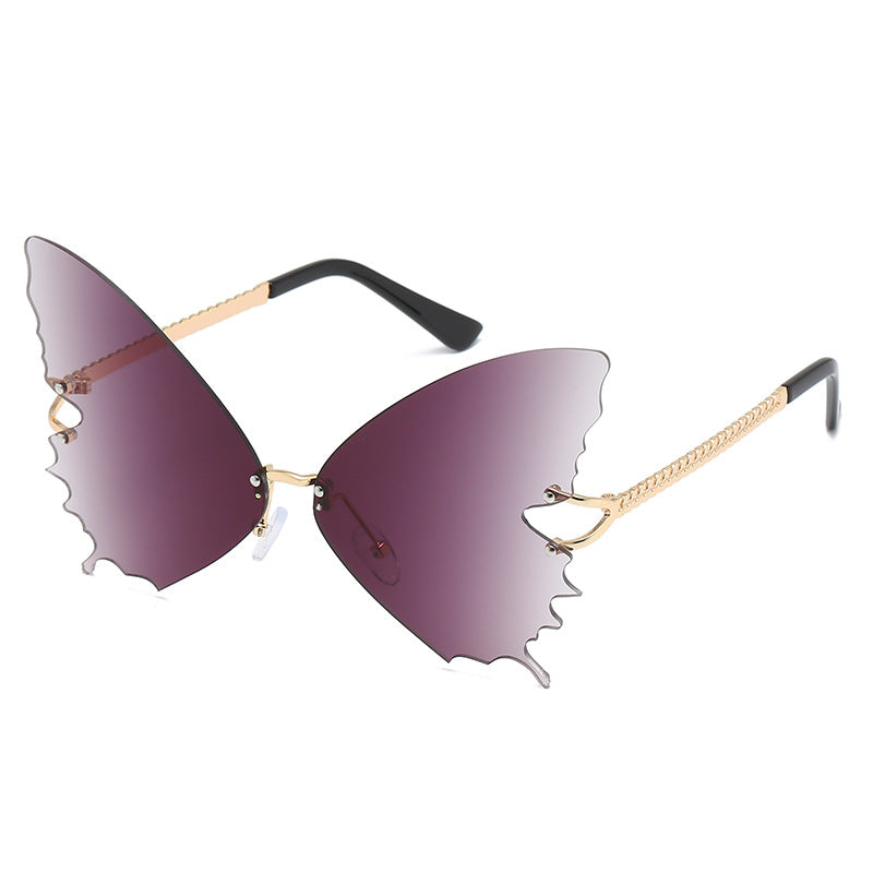 Butterfly Gradient Sunglasses Metal Temple UV400