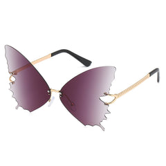 Butterfly Gradient Sunglasses Metal Temple UV400
