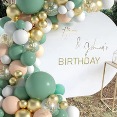 117pcs Green Golden Party Balloons Wedding Bachelorette Decorations