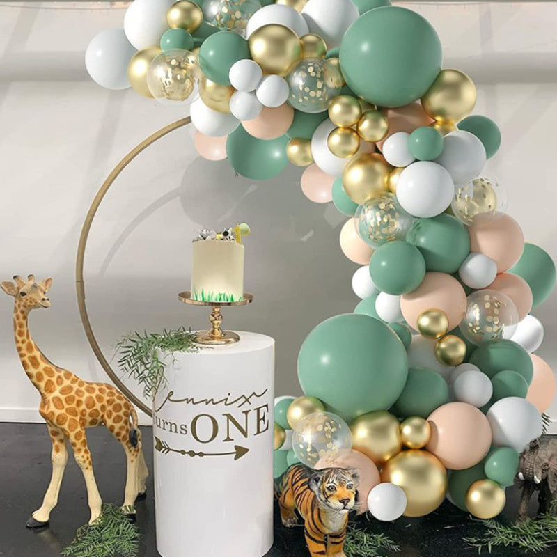 117pcs Green Golden Party Balloons Wedding Bachelorette Decorations