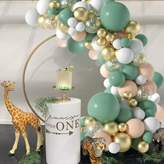 117pcs Green Golden Party Balloons Wedding Bachelorette Decorations