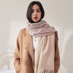 Women's Thermal Shawl with Tassel Faux Cashmere Scarf