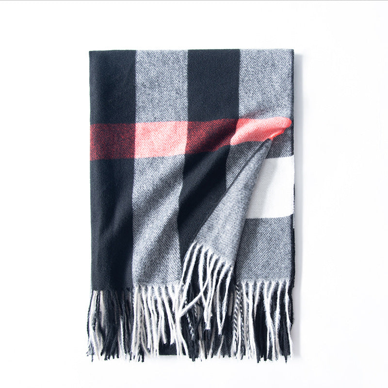 Thickened Warm Cashmere Scarf for Winter