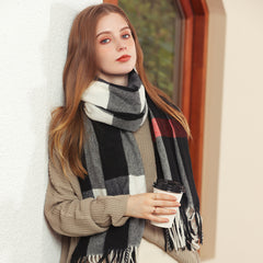 Thickened Warm Cashmere Scarf for Winter