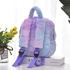 Kids Plush Unicorn Backpack Shoulder School Bag Messenger Bag Coin Purse Wallet