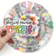 50Pcs Teacher Series Graffiti Stickers Waterproof Decorative DIY Toys