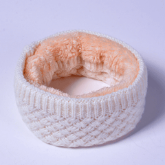 Winter Knitted Muffler For Men Woolen Velvet Thickened Neck Collar