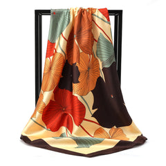 Silk Square Scarf Turban Ladies Accessories Sun Protection Shawl