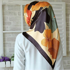 Silk Square Scarf Turban Ladies Accessories Sun Protection Shawl