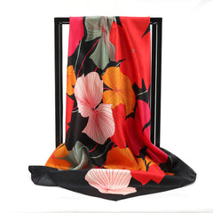Silk Square Scarf Turban Ladies Accessories Sun Protection Shawl