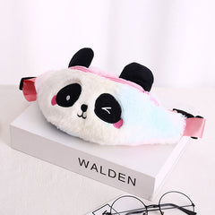 Kids Panda Cartoon Plush Shoulder Bag Messenger Bag