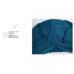 Long Twist Braided Sweater Hat Women's Tassel Knitted Hat Solid Warm Ear Protect