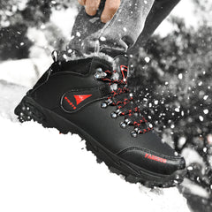 Men's Waterproof Snow Boots Non Slip Fleece Shoes