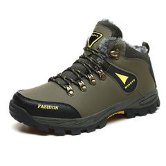 Men's Waterproof Snow Boots Non Slip Fleece Shoes