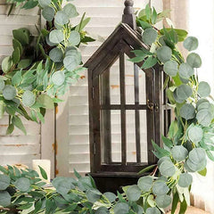 Eucalyptus Garland 28 Ft Silk Rose Vine Wedding Wall Decor