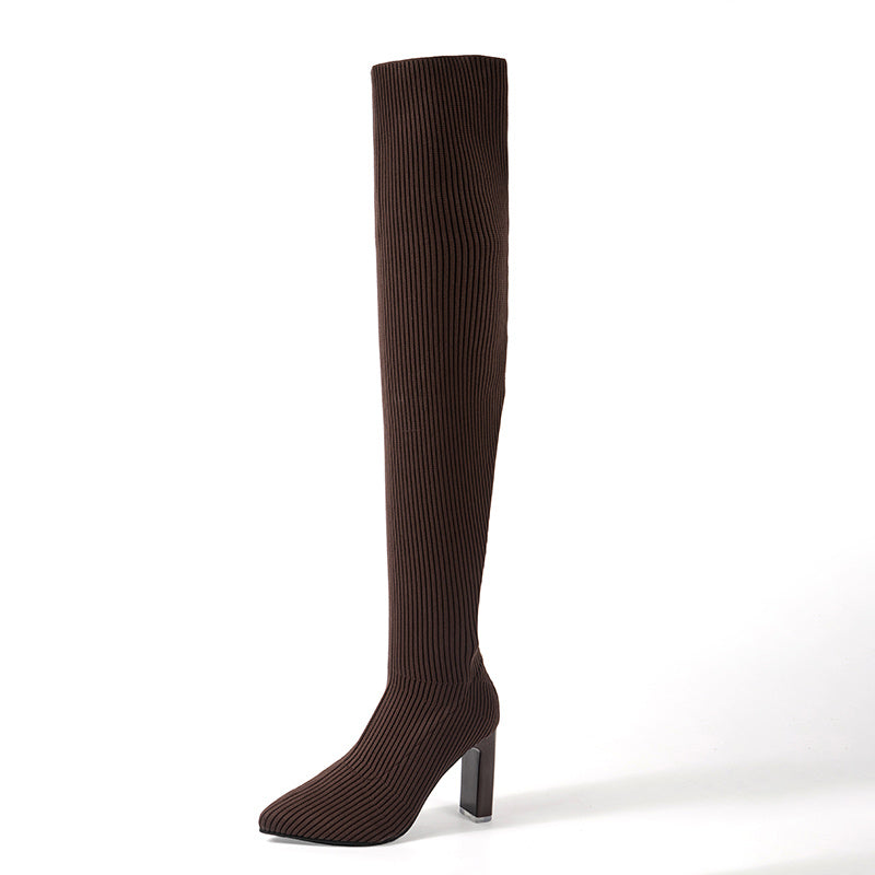 Women's High Heel Over The Knee Socks Boots