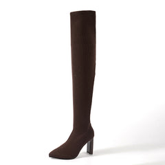 Women's High Heel Over The Knee Socks Boots
