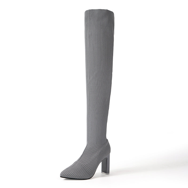 Women's High Heel Over The Knee Socks Boots