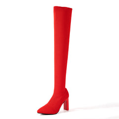Women's High Heel Over The Knee Socks Boots