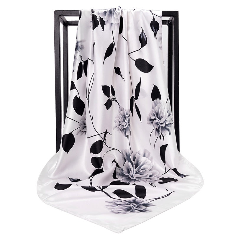 Silk Square Scarf Breathable Turban Ladies Accessories Sun Protection Shawl