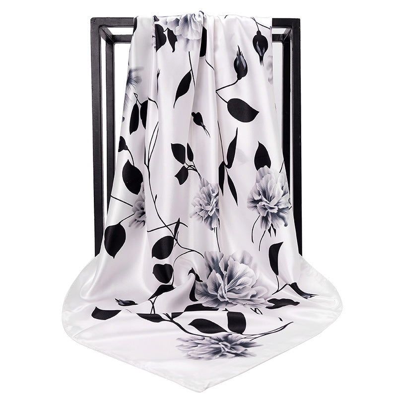 Silk Square Scarf Breathable Turban Ladies Accessories Sun Protection Shawl