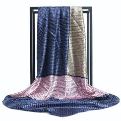Silk Square Scarf Turban Sun Protection Shawl Neck Wrist Scarf