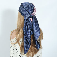 Silk Square Scarf Turban Sun Protection Shawl Neck Wrist Scarf