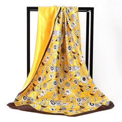 Silk Square Scarf Breathable Turban Ladies Accessories Sun Protection Shawl
