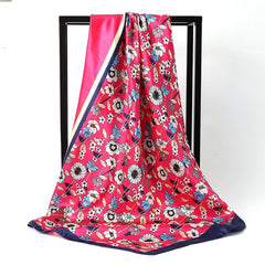 Silk Square Scarf Breathable Turban Ladies Accessories Sun Protection Shawl