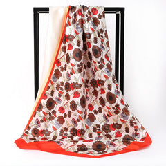Silk Square Scarf Breathable Turban Ladies Accessories Sun Protection Shawl
