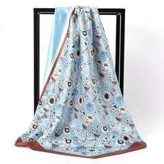 Silk Square Scarf Breathable Turban Ladies Accessories Sun Protection Shawl