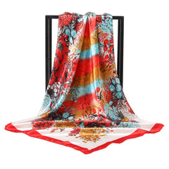 Silk Square Scarf Breathable Turban Ladies Accessories Sun Protection