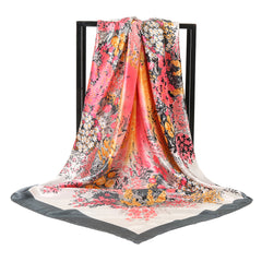 Silk Square Scarf Breathable Turban Ladies Accessories Sun Protection