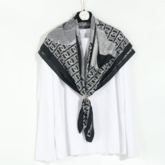 Twill Silk Square Scarf Turban Ladies Sun Protection Shawl