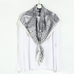 Twill Silk Square Scarf Turban Ladies Sun Protection Shawl