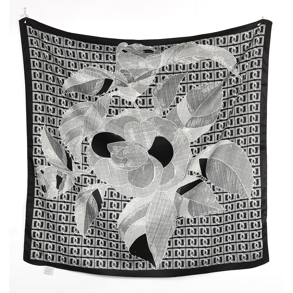 Twill Silk Square Scarf Turban Ladies Sun Protection Shawl