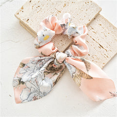 Boho Print Hair Scarf Scrunchies Chiffon Hair Ties Elastic Pack