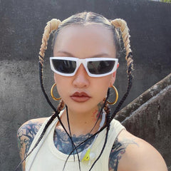Y2K Wrap Around Sunglasses Vintage Punk Sports Shades
