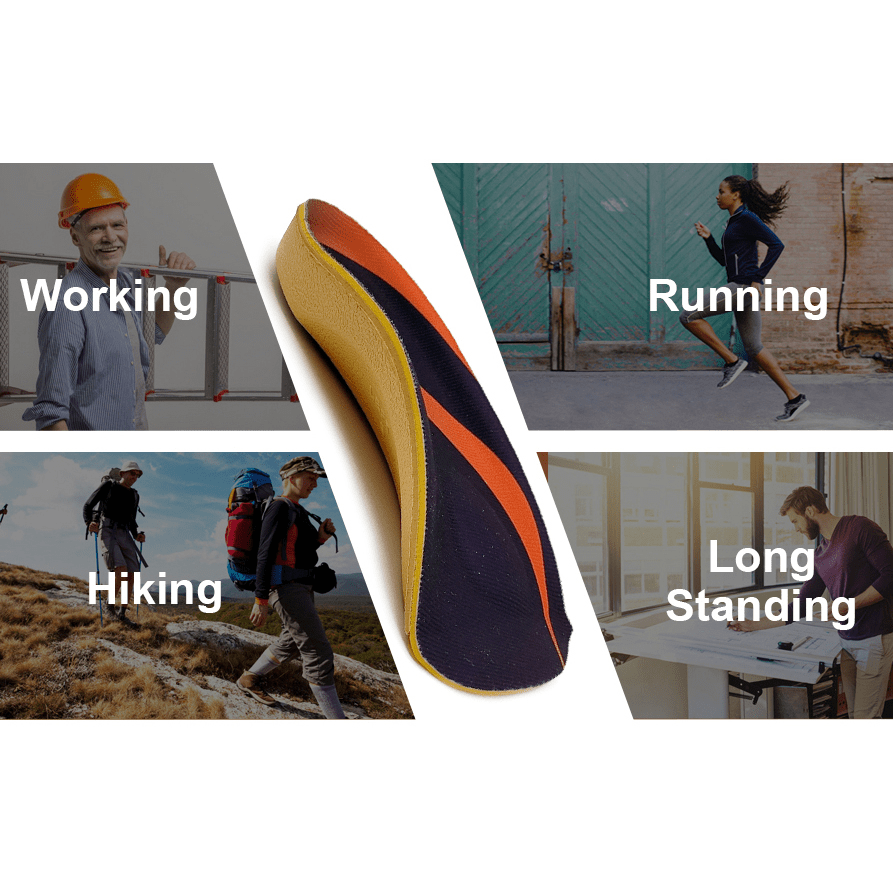 RooRuns Orthotic Arch Support Shoe Inserts - Relieve Foot Pain