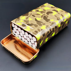 Metal Cigarette Box with 20 Incense Sticks, Integrated Portable Holder